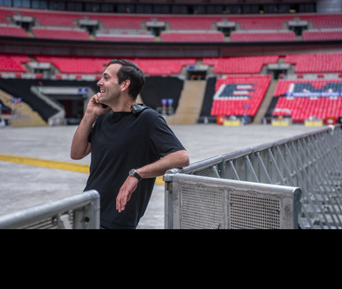 Charlie Albin.Syystems Audio Engineer .Ed Sheeran. Image copyright : Simon Camper Photographer.