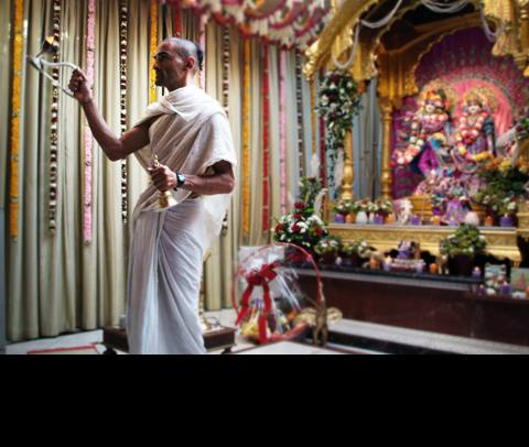 Diwali Festival of Light. Hindu Temple. London.  Image copyright : Simon Camper Photographer.